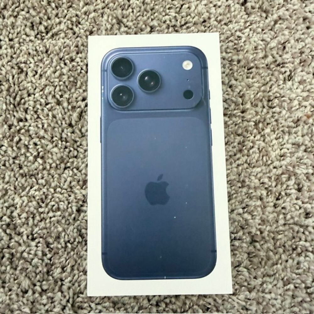 Apple iPhone 17 Pro Original Box Only NO PHONE Empty Box Deep Blue